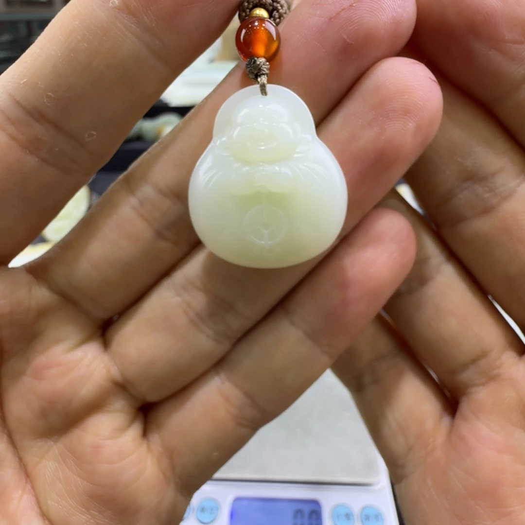 和田玉未镶嵌吊坠(赠链)新疆和田玉佛公