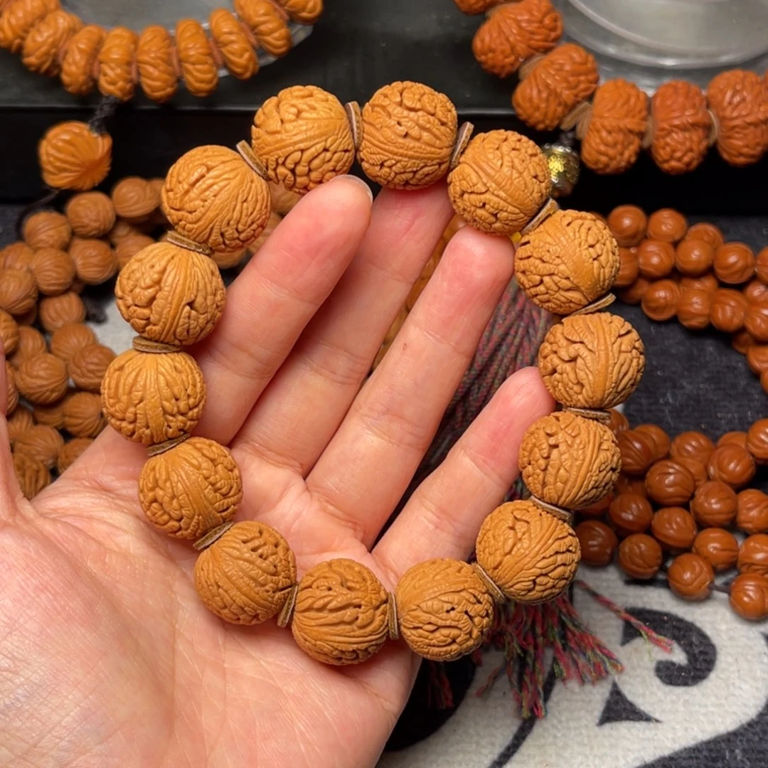 桃核手串龙纹桃核绣球18