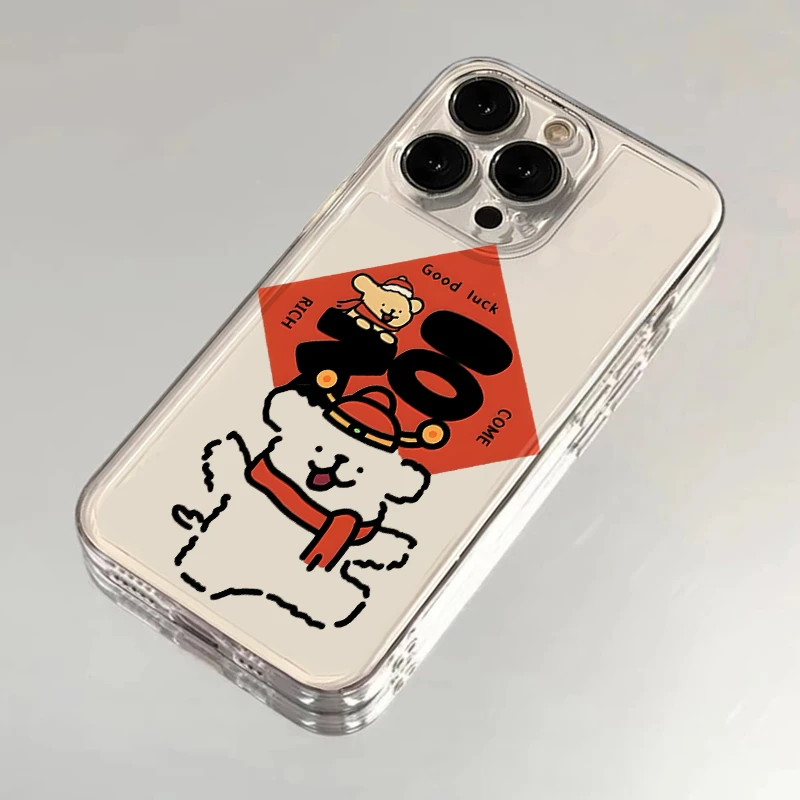 欧克里里福到潦草小狗适用iPhone16/15手机壳华为vivo小米14oppo