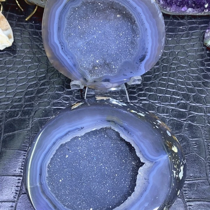 水晶珠宝半成品未镶嵌彩晶盆