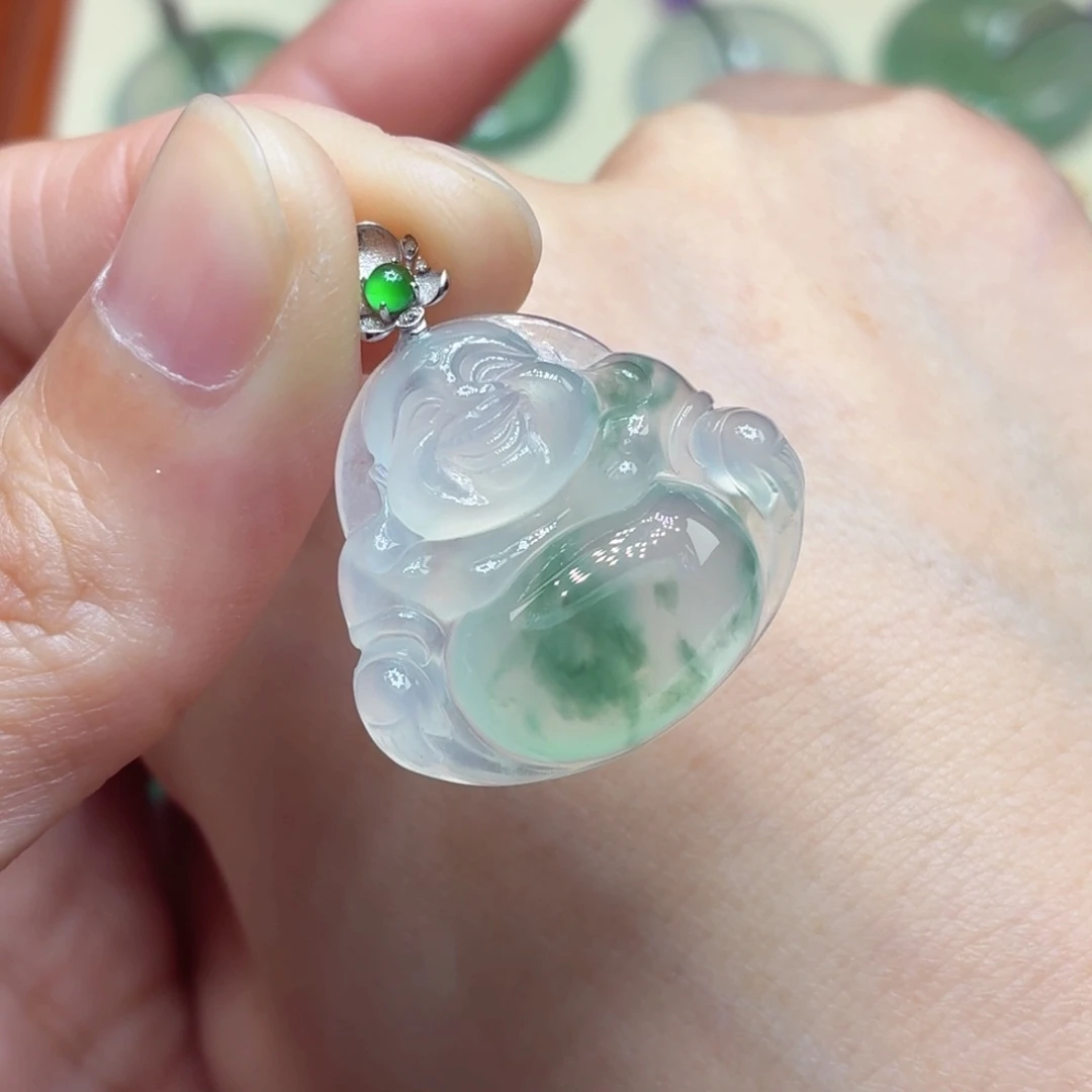 翡翠未镶嵌颈饰佛公23.1-25.5mm-5.9mm