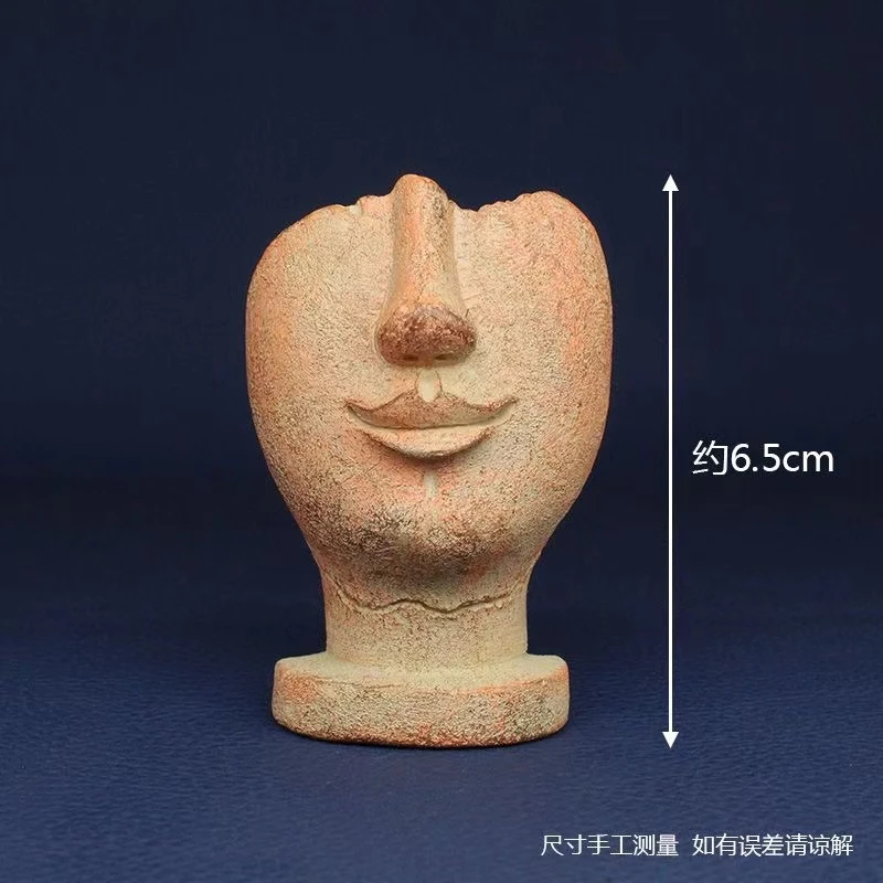 【半面佛】洛阳博物馆北魏人面像冰箱贴彩绘陶磁吸旅游文创