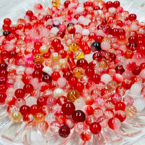 网红琉璃珠艳梦灼灼手工diy手链