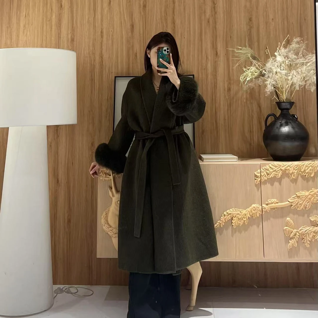 TISUO/绨索极简廓形羊驼大衣外套GP1015