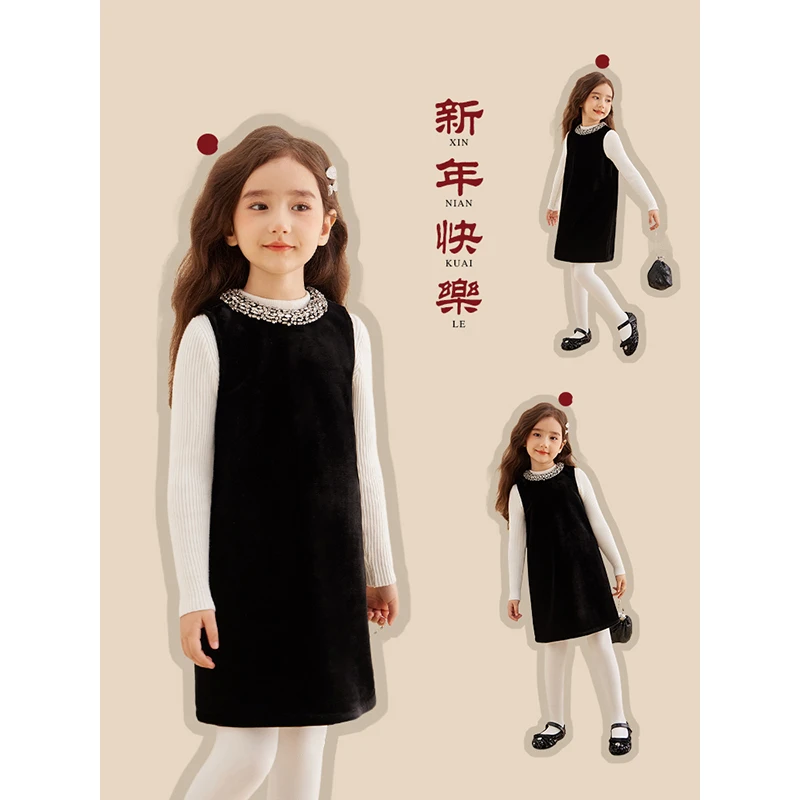 【宴会】丝绒加绒背心裙7222D