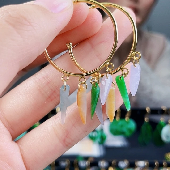 翡翠耳饰未镶嵌饰品