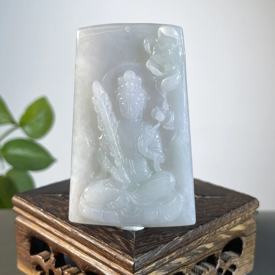 JXW24-56 天然缅甸A货翡翠  虚空藏