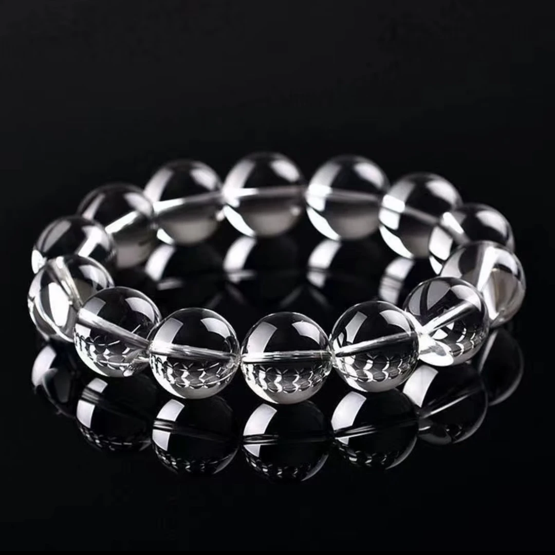 8mm左右（双A纯净）白水手链手串饰品