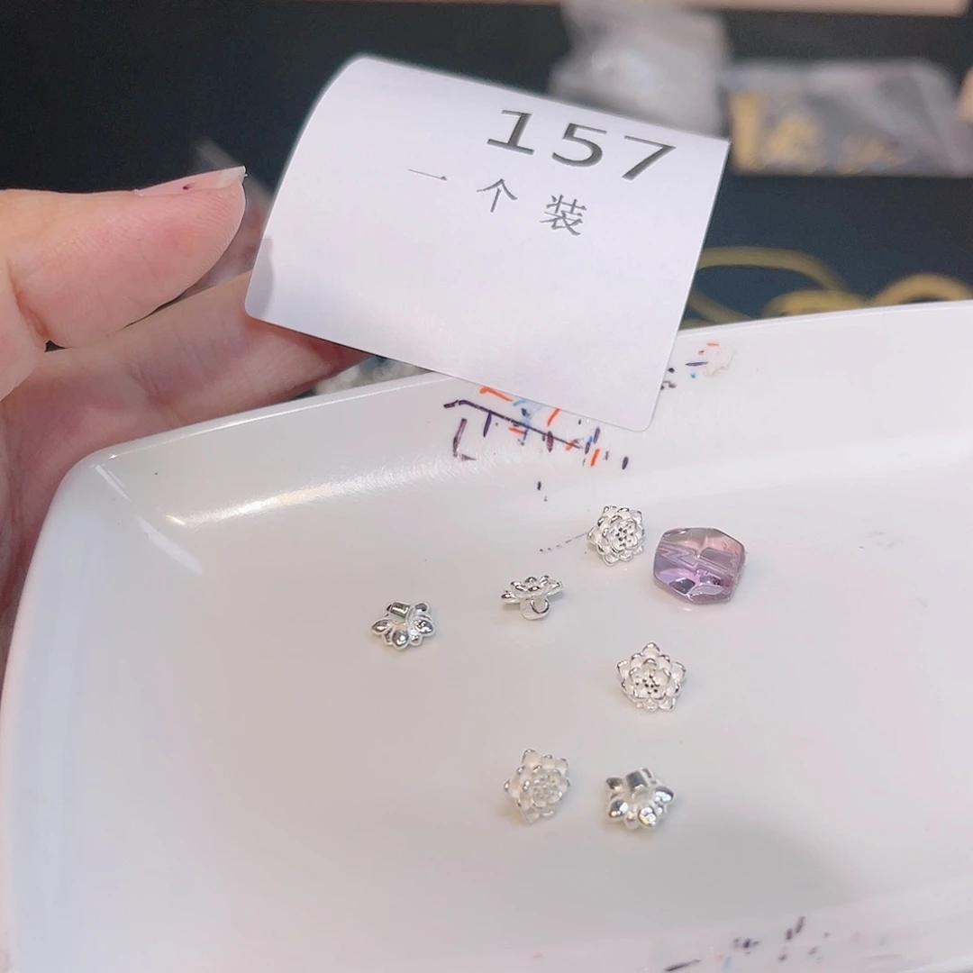 水晶珠宝半成品银S925镶嵌157