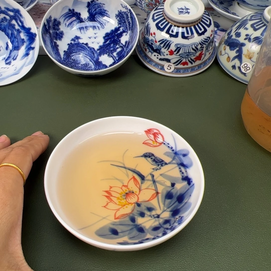 景德镇纯手工纯手绘茶具木木35