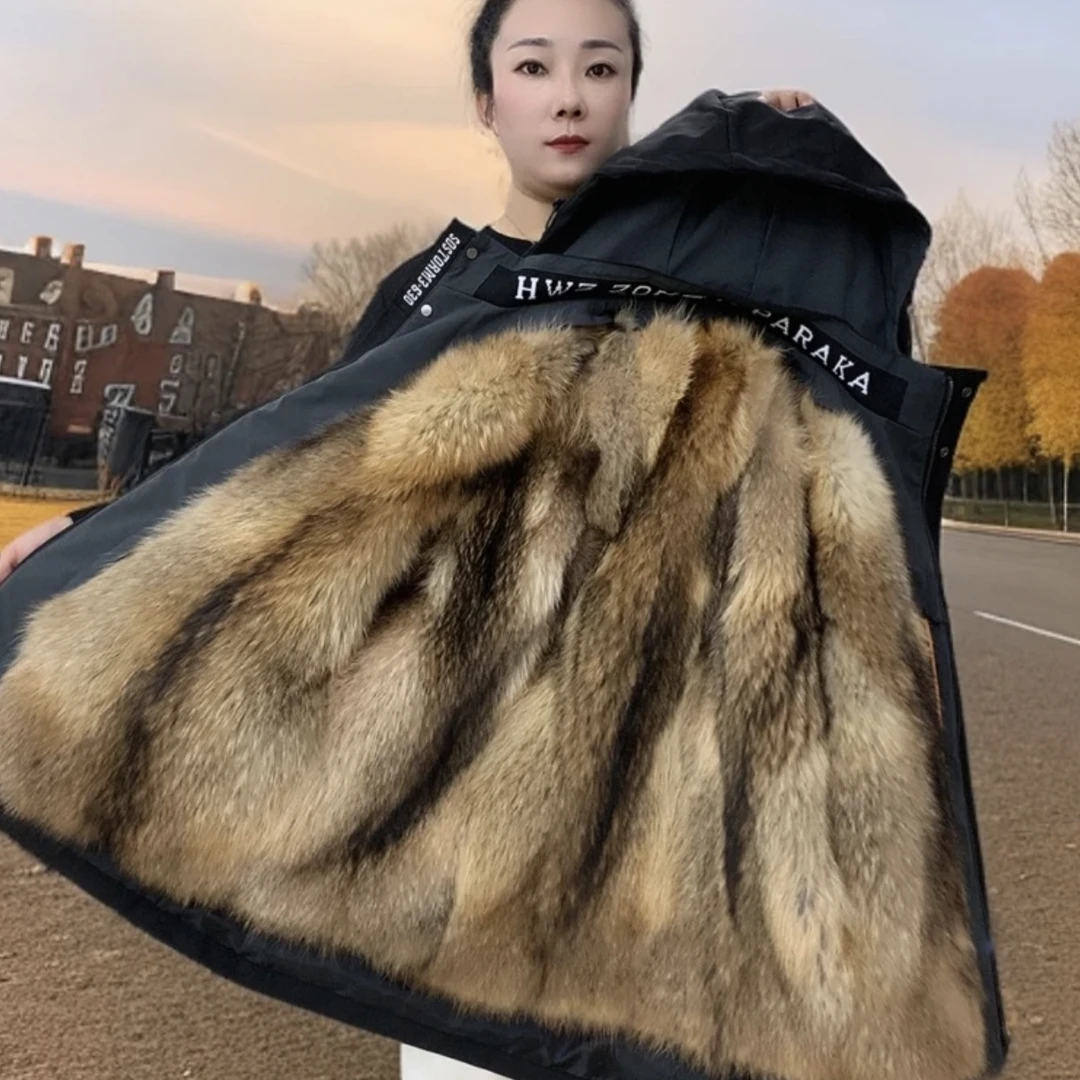 派克王男士短款活帽加厚乌苏里貉可脱卸内胆派克服（毛袖）