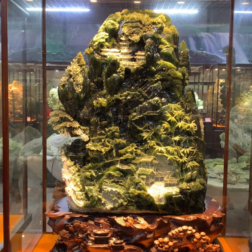 【闪购商品】蛇纹石玉未镶嵌摆件覆膜