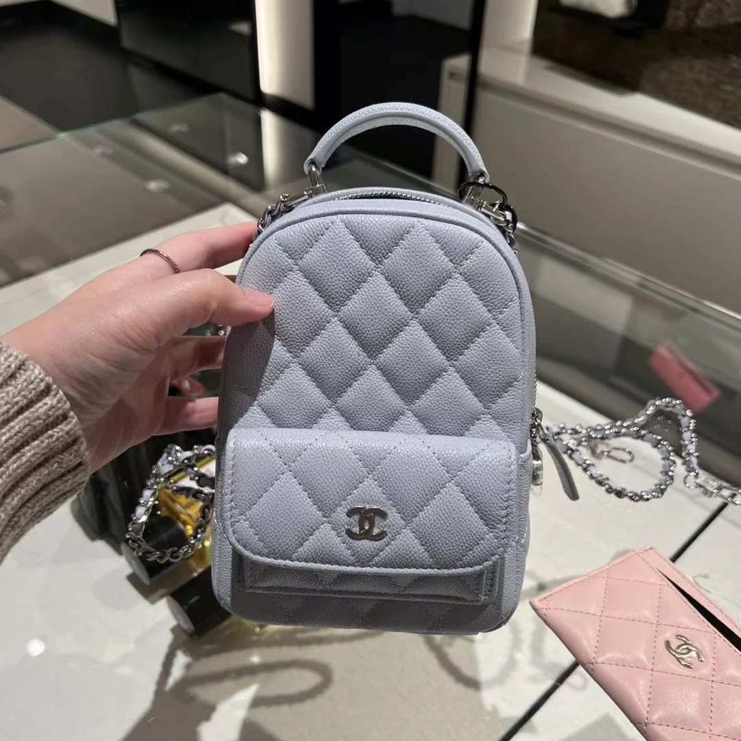 99新 Chanel/香奈儿 24p 小双肩 星辰灰 全套 拍下送鉴定