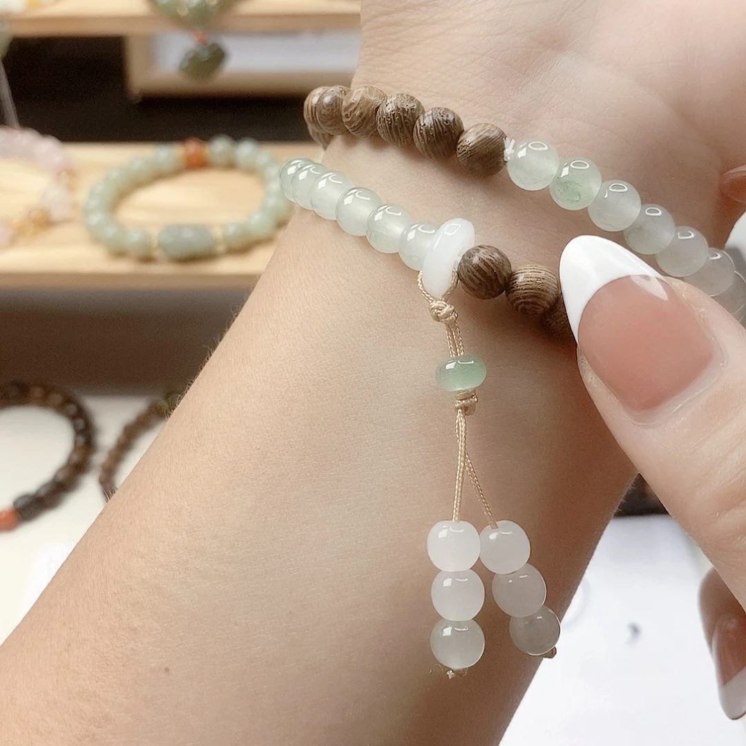 查罗石（紫龙晶）合金手串