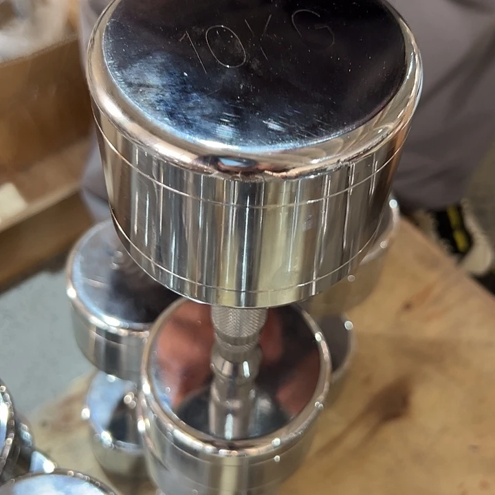 全新电镀纯钢小头10公斤一对