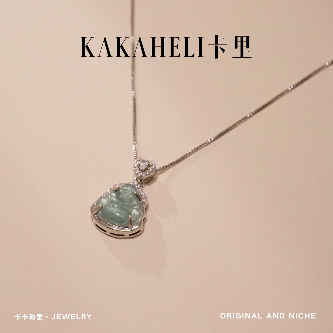 钛钢项链 青提芋圆小佛公轻奢项链 A757