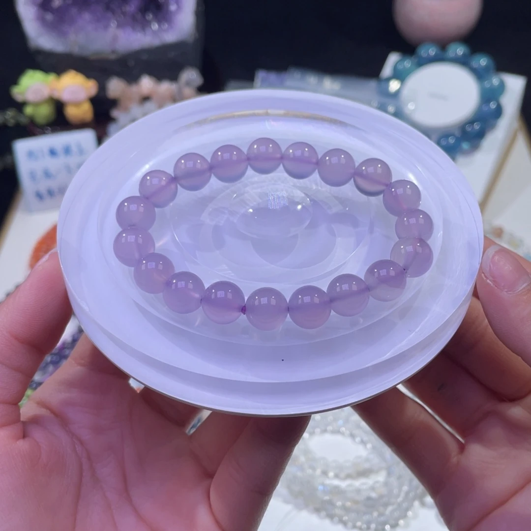 未镶嵌手链水晶紫玉髓玛瑙10mm