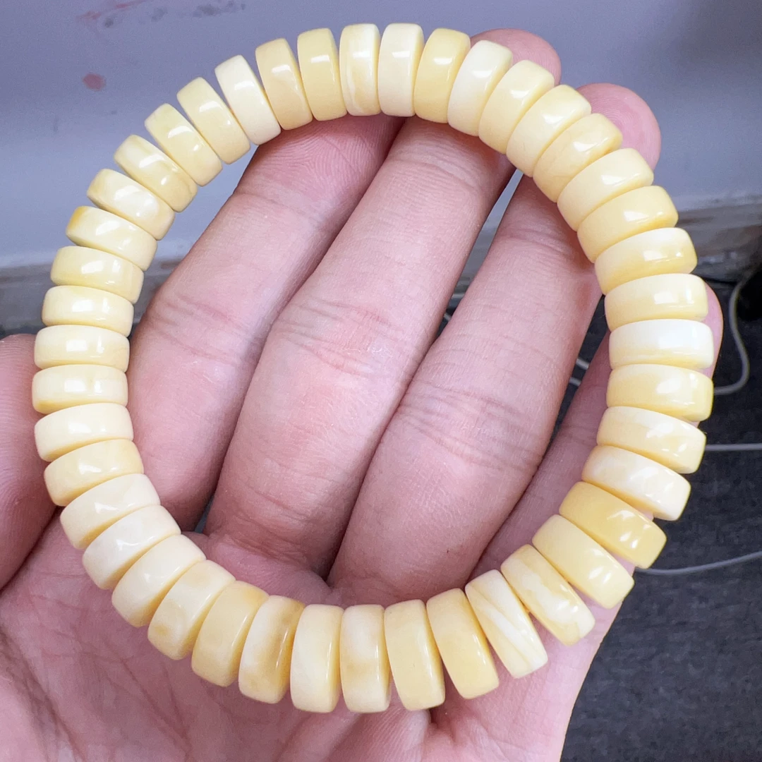 俄料浓白蜡精工直切10.9手串