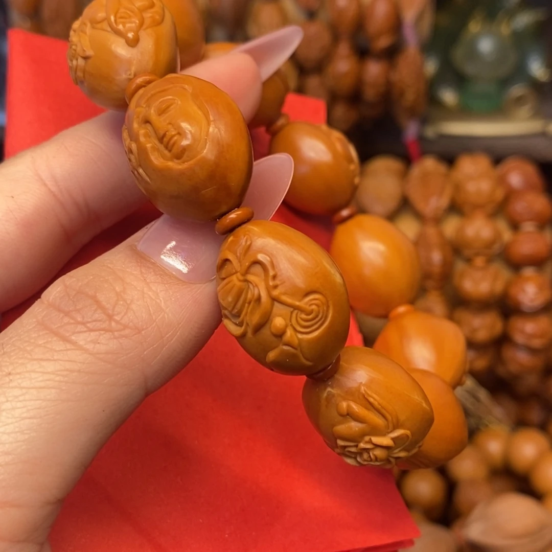 把件橄榄核莲花无相
