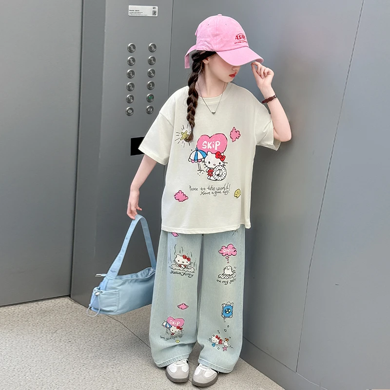 纯棉儿童百搭T恤网红夏季宽松潮流印花个性帅气时尚男宝女宝半袖