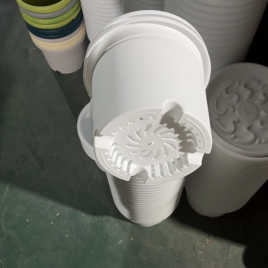 四季3号10个盆10个托盘白色口径21高18