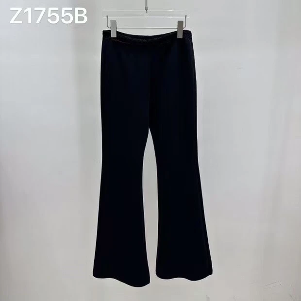1755重磅净版花边下摆微喇裤脚休闲西裤