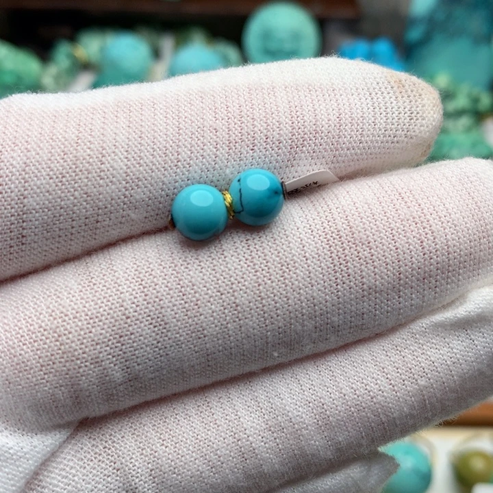 绿松石未镶嵌珠宝奇石6.5mm