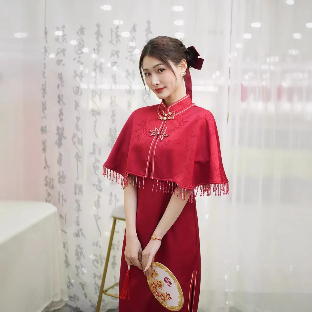 敬酒服新娘高级感2023新款年轻款红色高端中式订婚结婚礼服女