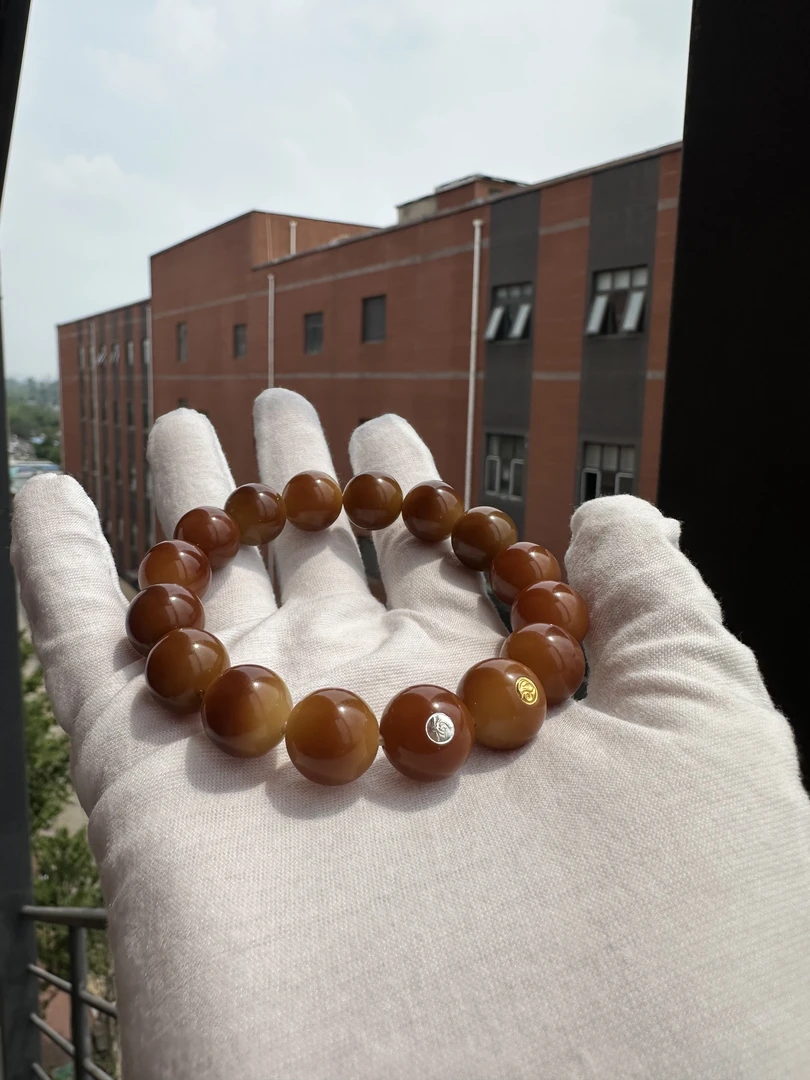 【盘塔出品】大蜜丸天然菩提根带标款13mmW322