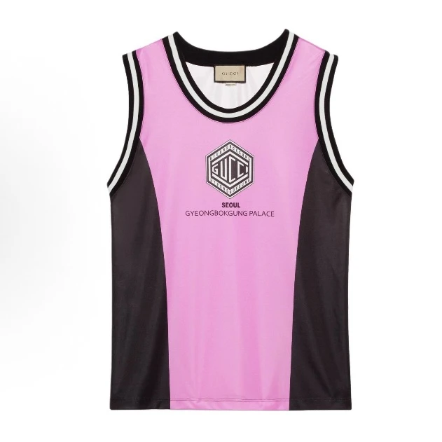 未使用 GUCCI/古驰 字母Logo印花无袖圆领背心