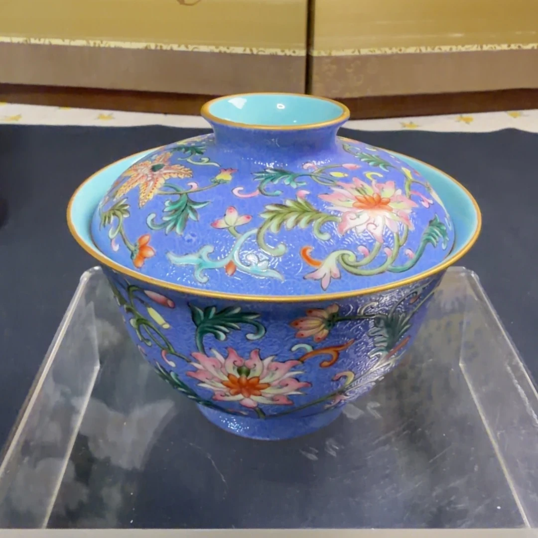 古***代陶工艺品陶瓷盖碗