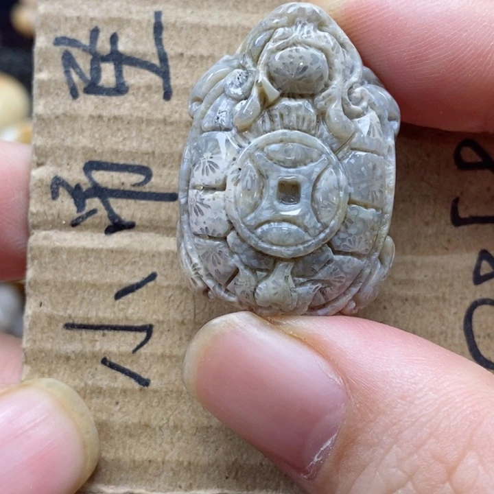 硅化珊瑚（珊瑚玉）颈饰未镶嵌