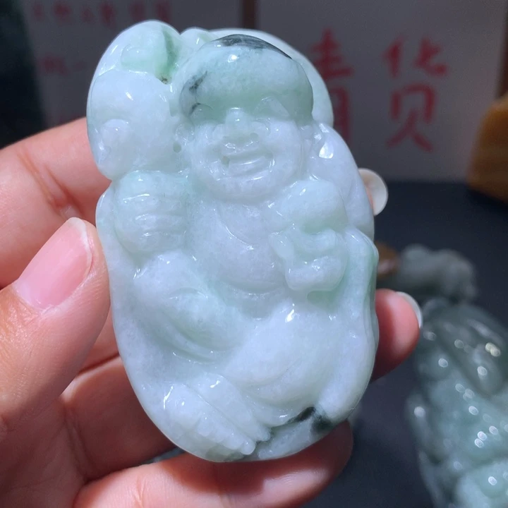 翡翠未镶嵌颈饰保真天然A货翡翠