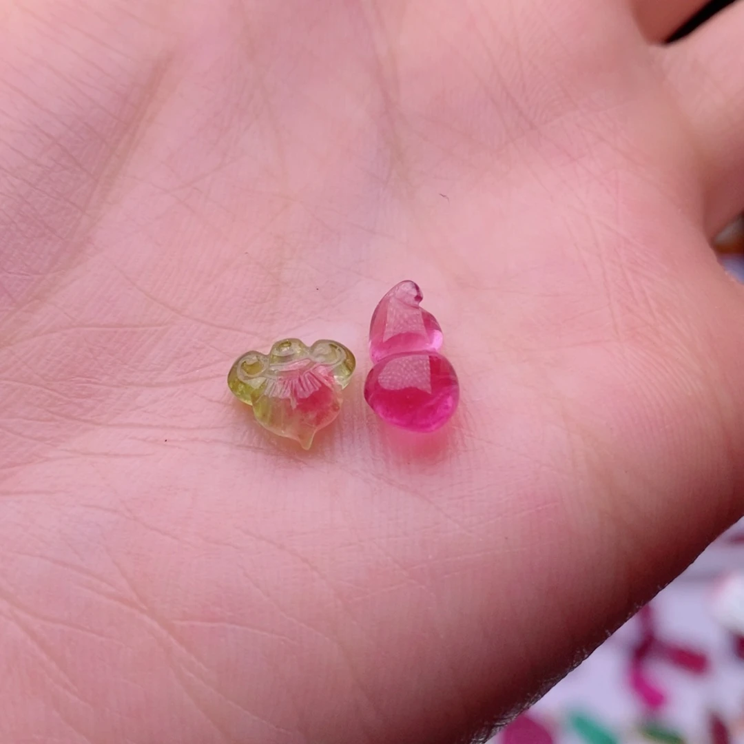 颈饰未镶嵌碧玺福禄如意小滴溜半成品yy