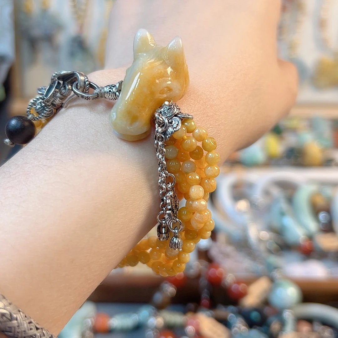 翡翠手链未镶嵌多***✔