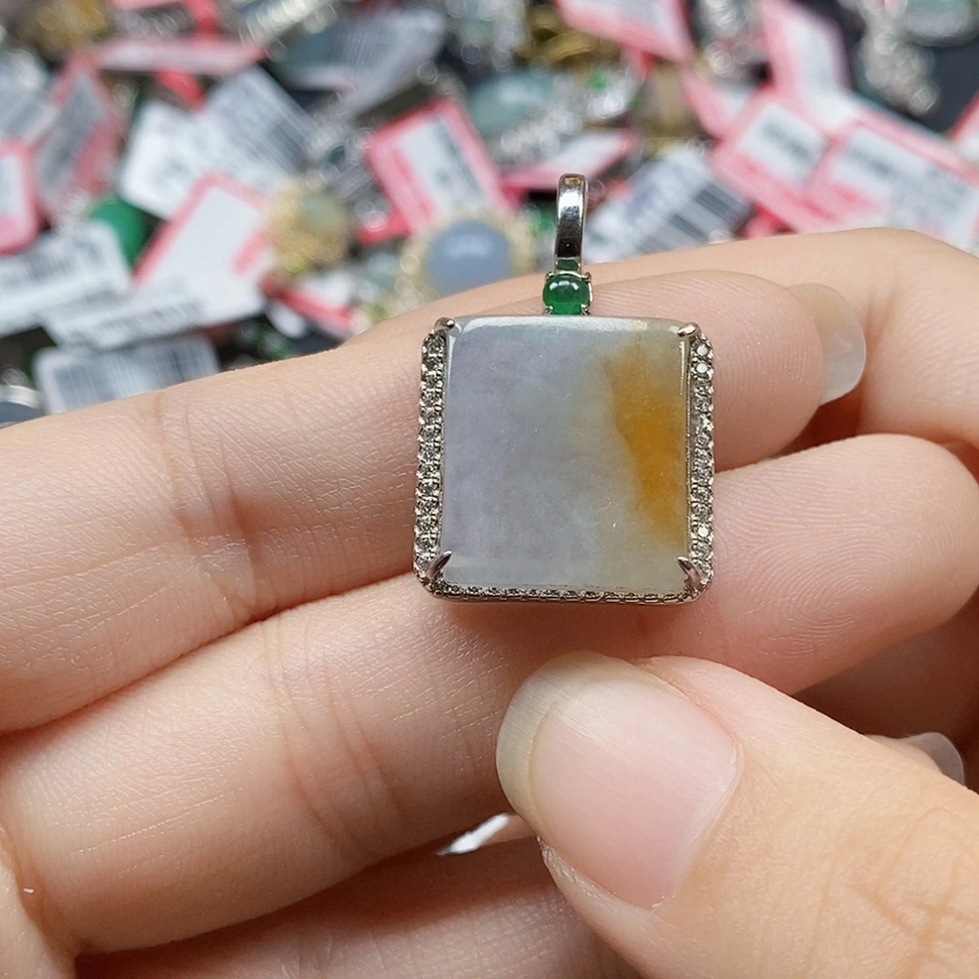 翡翠银S925镶嵌戒指