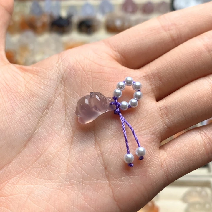 玛瑙/玉髓未镶嵌玛瑙趴趴猫滴流