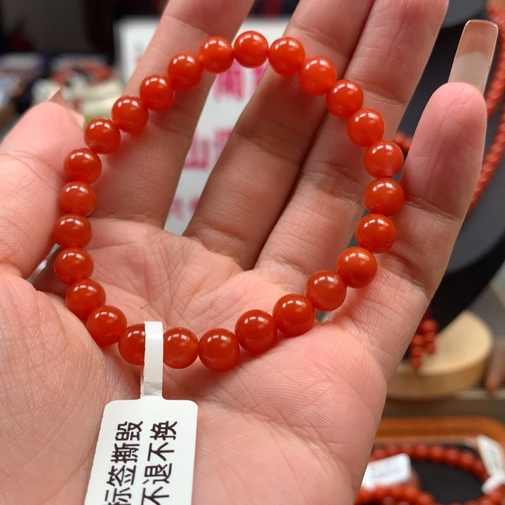 未镶嵌手串南红玛瑙保山原矿南红三眼井南红手串