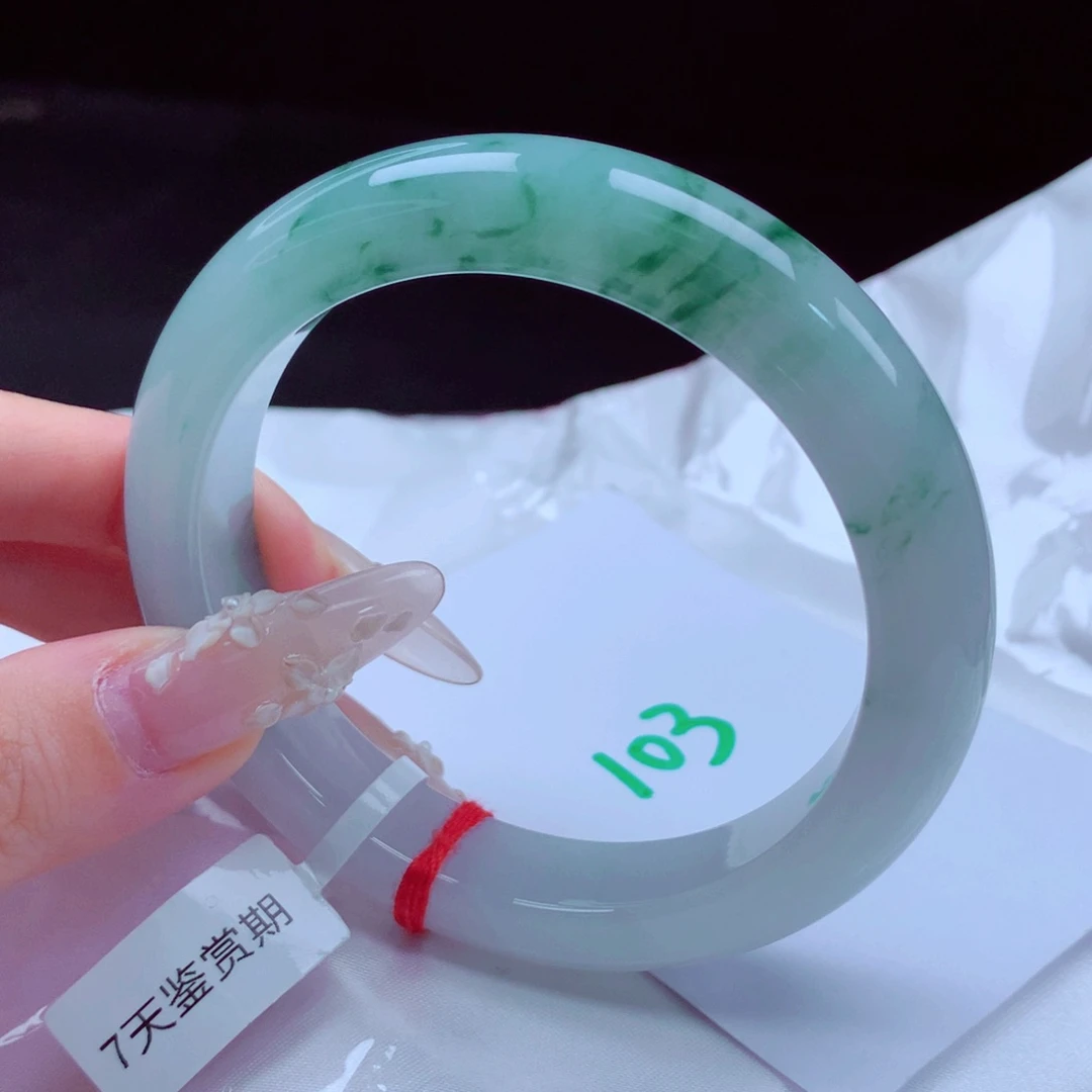 未镶嵌手镯翡翠天然缅甸翡翠A货手镯 103号