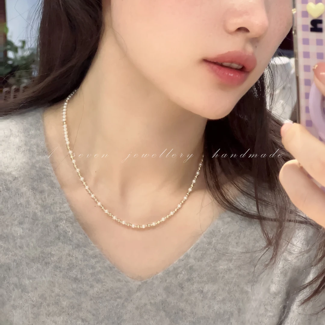 合金项链 A seven 项链 轻奢 时尚 百搭 复古 法式