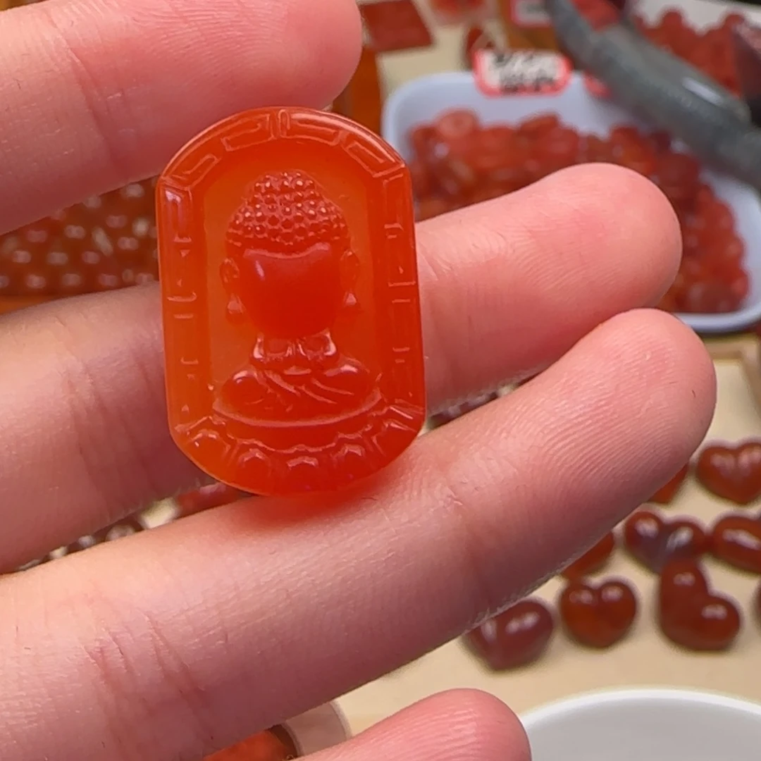 南红玛瑙未镶嵌挂件打孔不退换