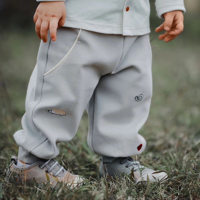 muaqiaqia 男童裤子女童休闲卫裤北欧风春秋装宝宝长裤5YCK080