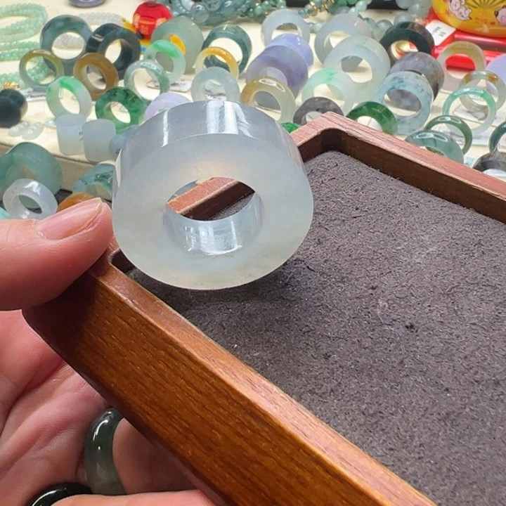 定制翡翠未镶嵌翡翠戒指18-36