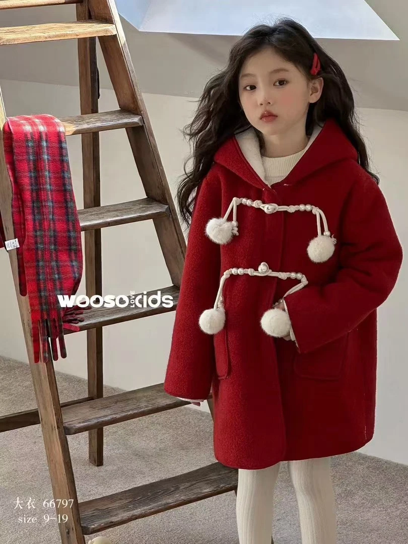 【haobaby】2024年款毛球毛绒大衣外套6797