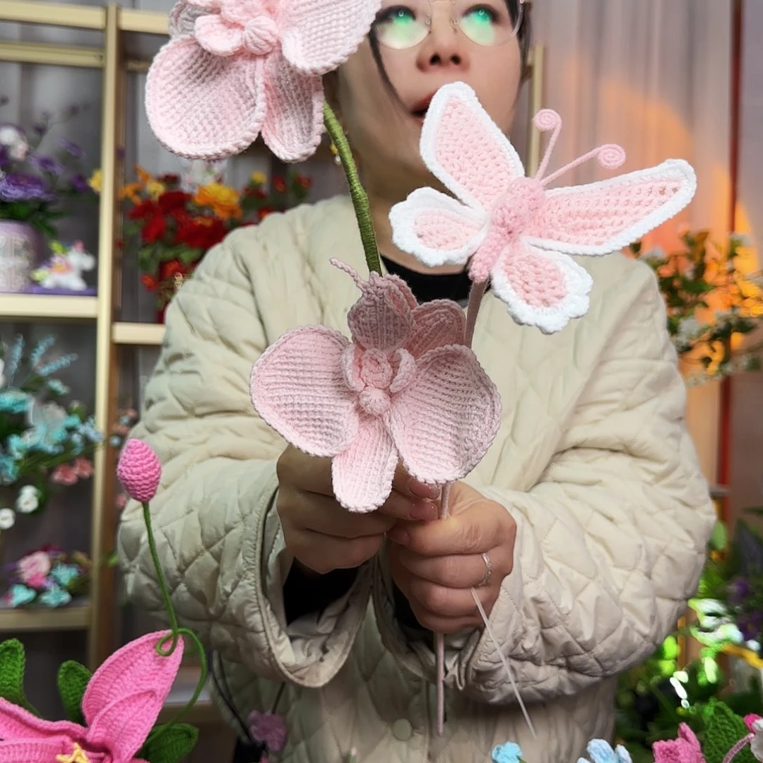 纯手工钩织钩织花束