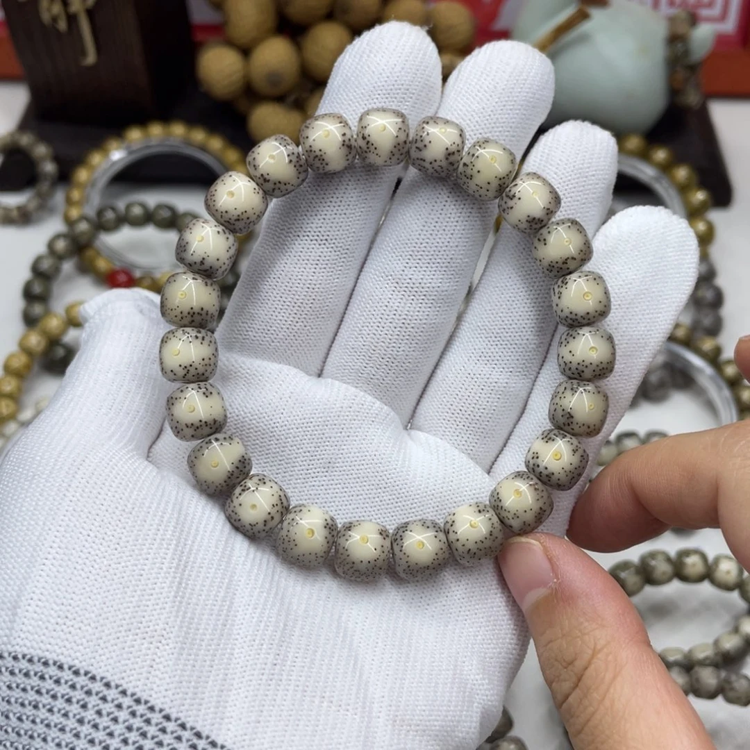 星月菩提手串且**开10mm 灰冰大眼