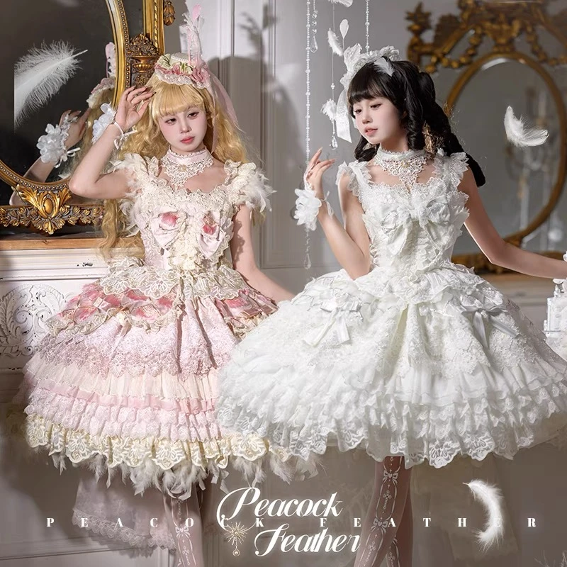 【尾款】雀之羽jsk2.0猫芮可原创设计Lolita华丽重工甜美连衣裙