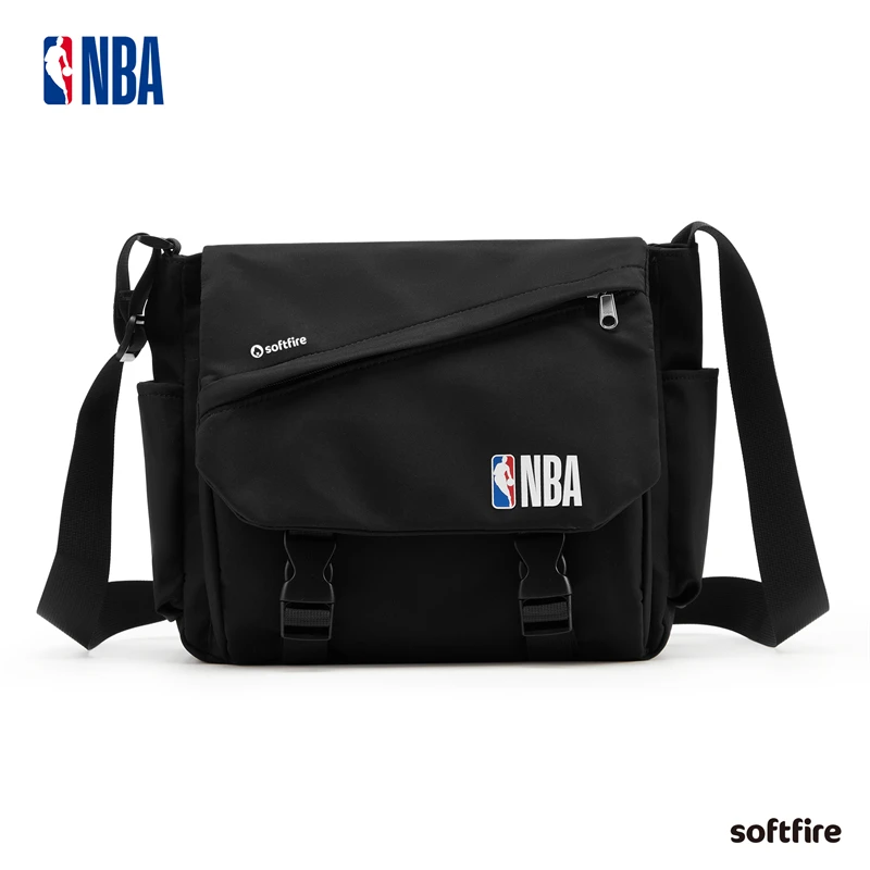NBA2025联名款SOFTFIRE青少年学生书包单肩休闲百搭斜挎包男运动