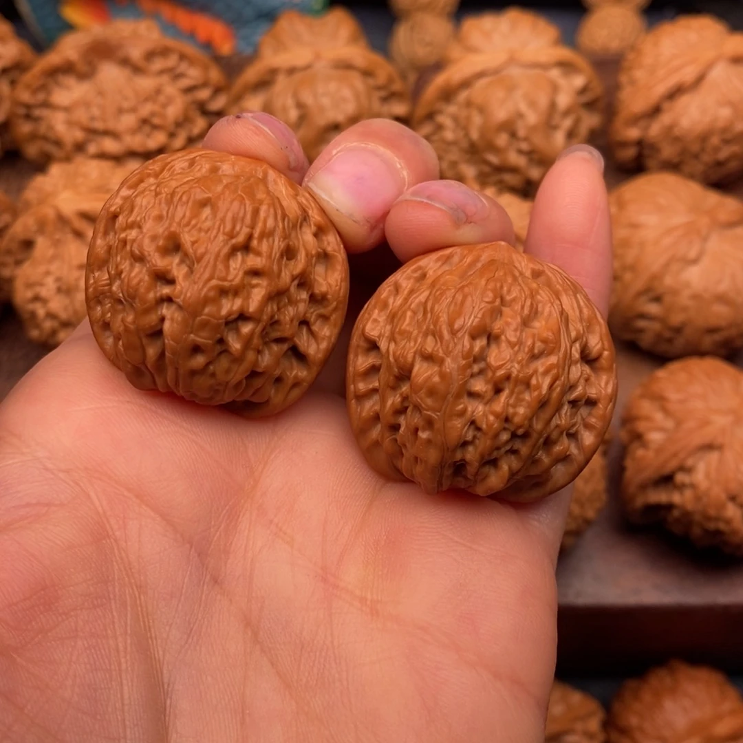 文玩核桃吊坠32全品，山地石子磨