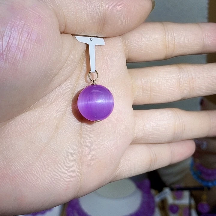 锂辉石18K紫锂辉高冰收藏级特级龙珠16+18K金镶嵌